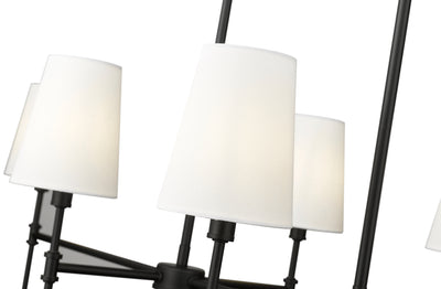 18'' Adorra Matte Black 6 Light Linear Chandelier