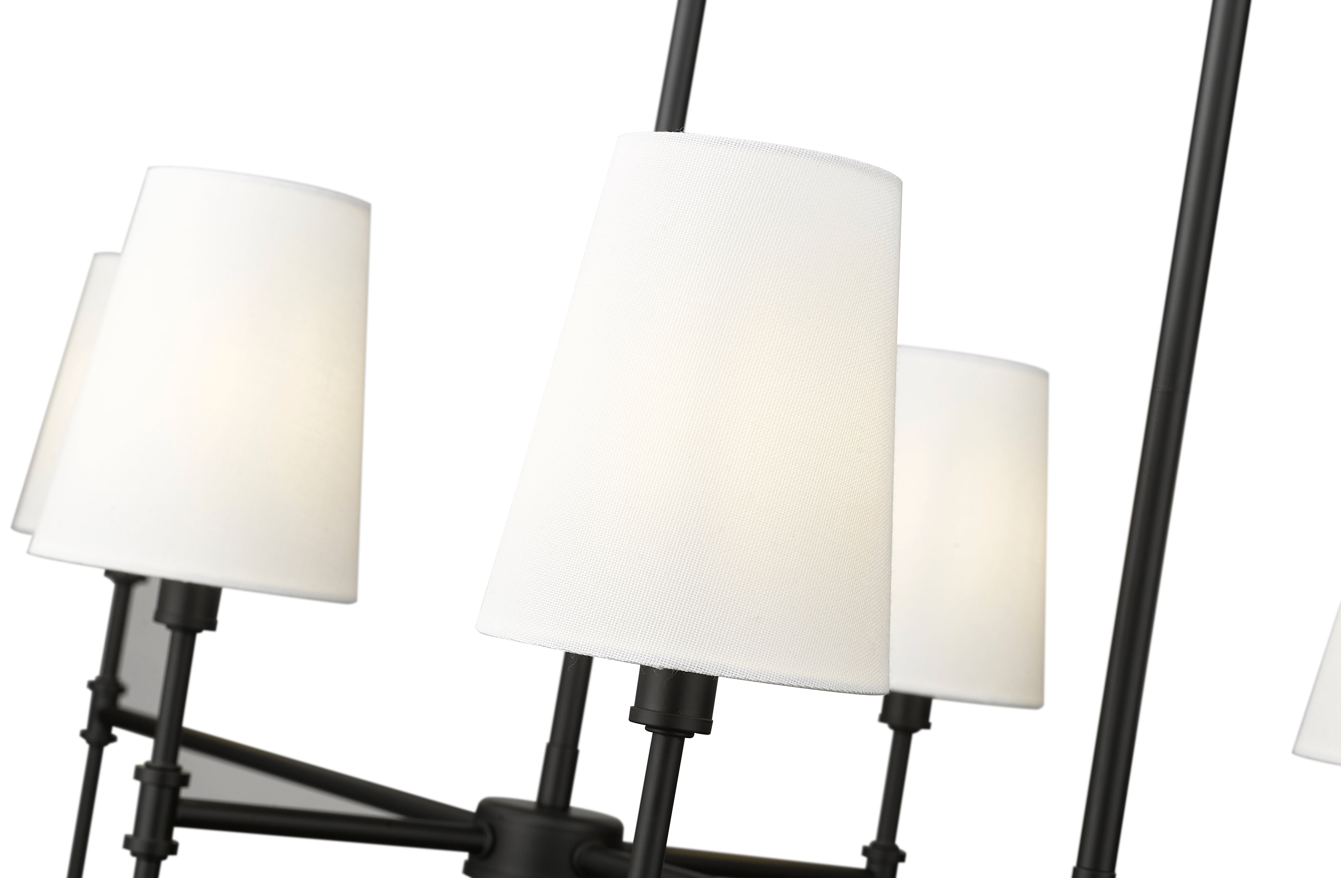 18'' Adorra Matte Black 6 Light Linear Chandelier
