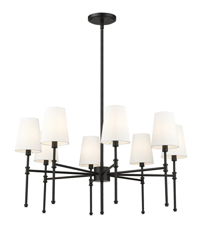 15.75'' Adorra Matte Black 8 Light Chandelier
