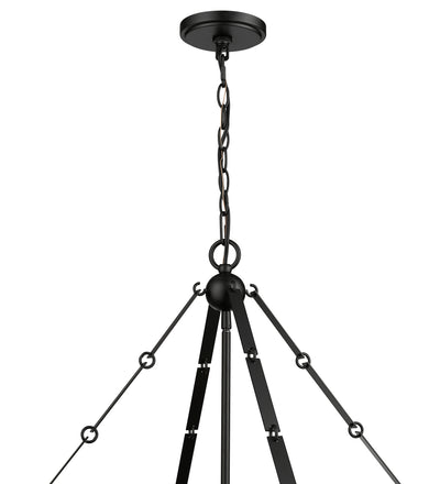 21'' Rezi Matte Black 4 Light Pendant