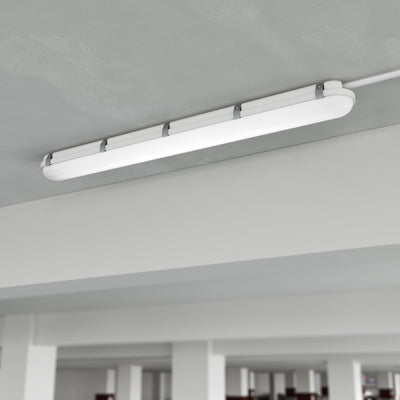 4-foot White Outdoor Linear Flush Mount with 3-CCT Selectable White