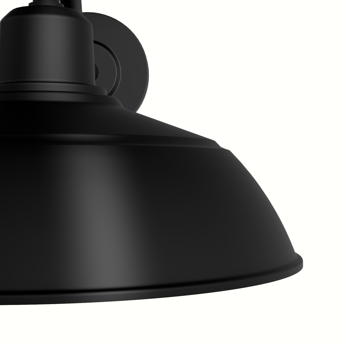 Mill Valley 14-inch 1-light Matte Black and White Outdoor Wall Light with Metal Shade