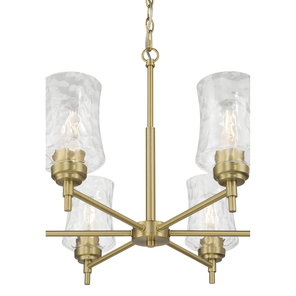 17.5'' Clarvyn Vintage Brass 6 Light Chandelier