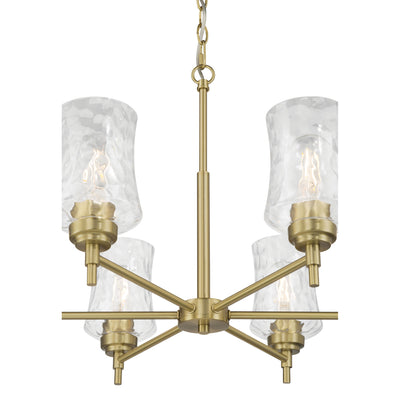 17.5'' Clarvyn Vintage Brass 6 Light Chandelier