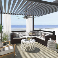 52 inch Skyflow Matte Silver WeatherMax Indoor / Outdoor Ceiling Fan with LED Light Kit and Wall Control