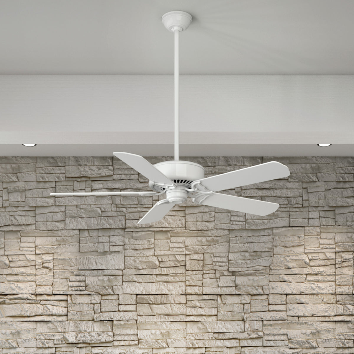 Casablanca 54 inch Panama ENERGY STAR® Snow White Ceiling Fan and Handheld Remote