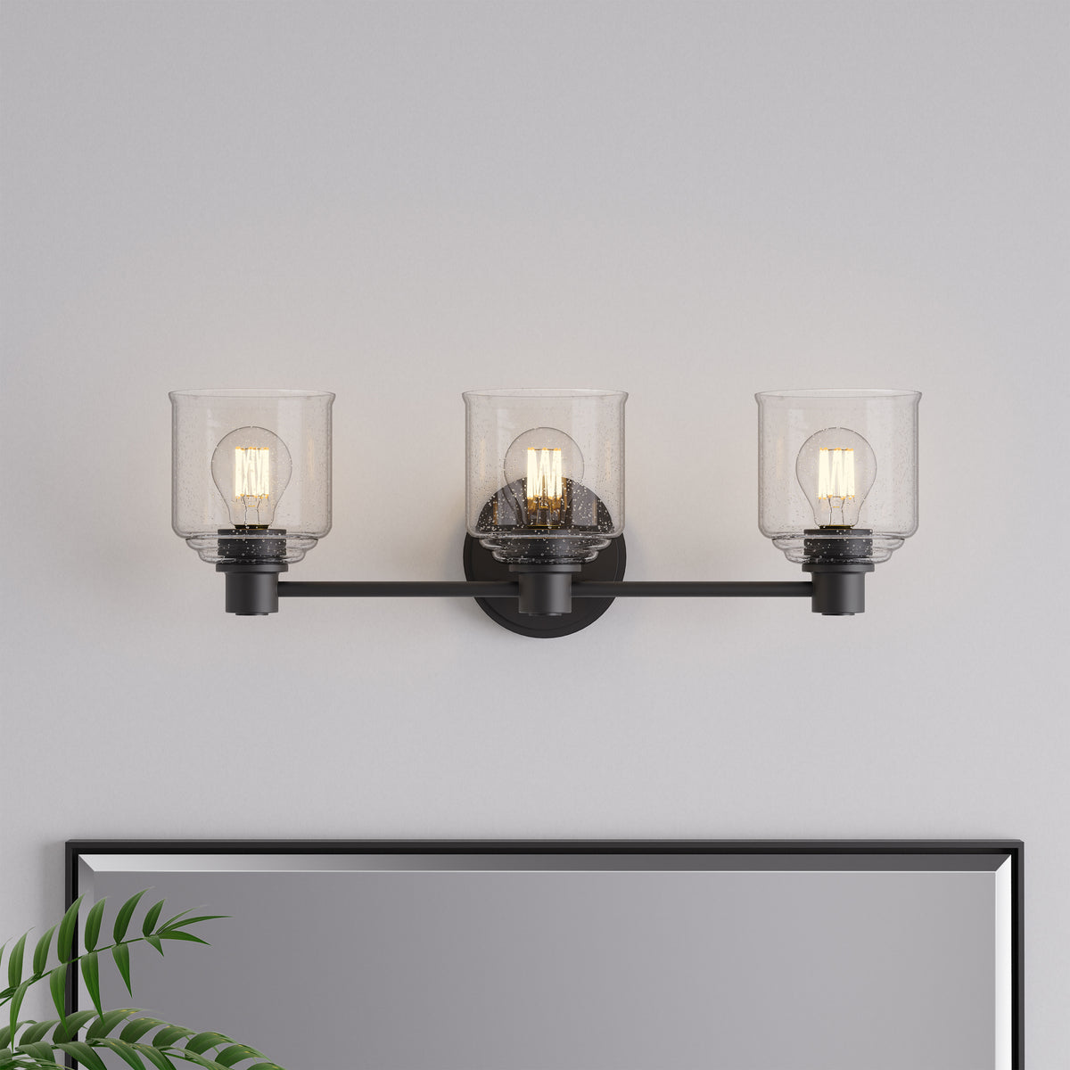 22.5'' Vessair Matte Black 3 Light Bath Vanity