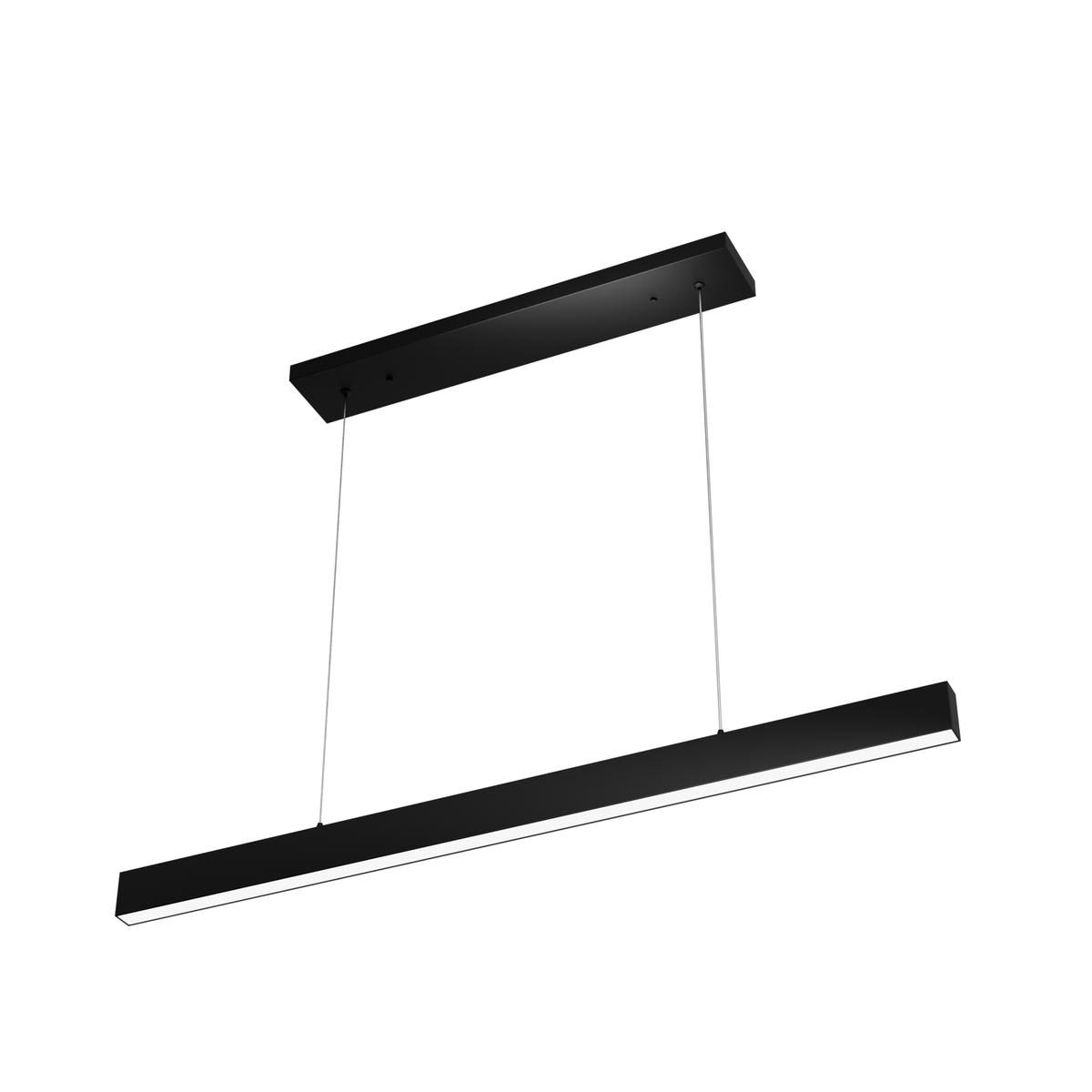 Canoga 50-inch 1-light Matte Black 3000K LED Linear Chandelier