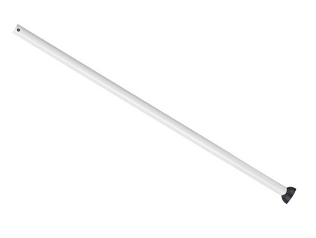White Fans Downrod 36 Inch Steel Grounded