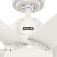 60 inch Kennicott ENERGY STAR® Fresh White Damp Rated Ceiling Fan and Handheld Remote