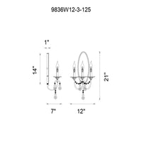 Electra 3 Light Bronze Wall Sconce