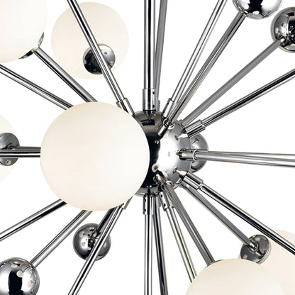 Element 11 Light Nickel Chandelier with Polished Nickel Finish