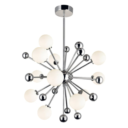 Element 11 Light Nickel Chandelier with Polished Nickel Finish