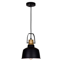 Elisa 1 Light Black Pendant Down Pendant