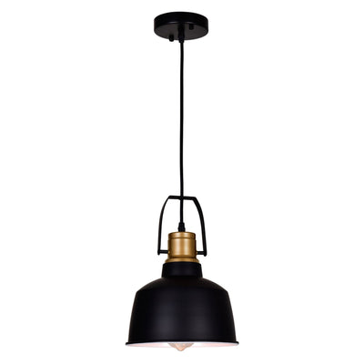 Elisa 1 Light Black Pendant Down Pendant
