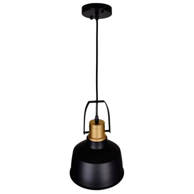 Elisa 1 Light Black Pendant Down Pendant