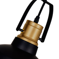 Elisa 1 Light Black Pendant Down Pendant