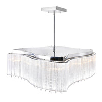 Elsa 10 Light Chrome Chandelier with Crystal Drum Shade