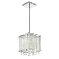 Elsa 3 Light Chrome Pendant Light 10in Drum Mini Pendant