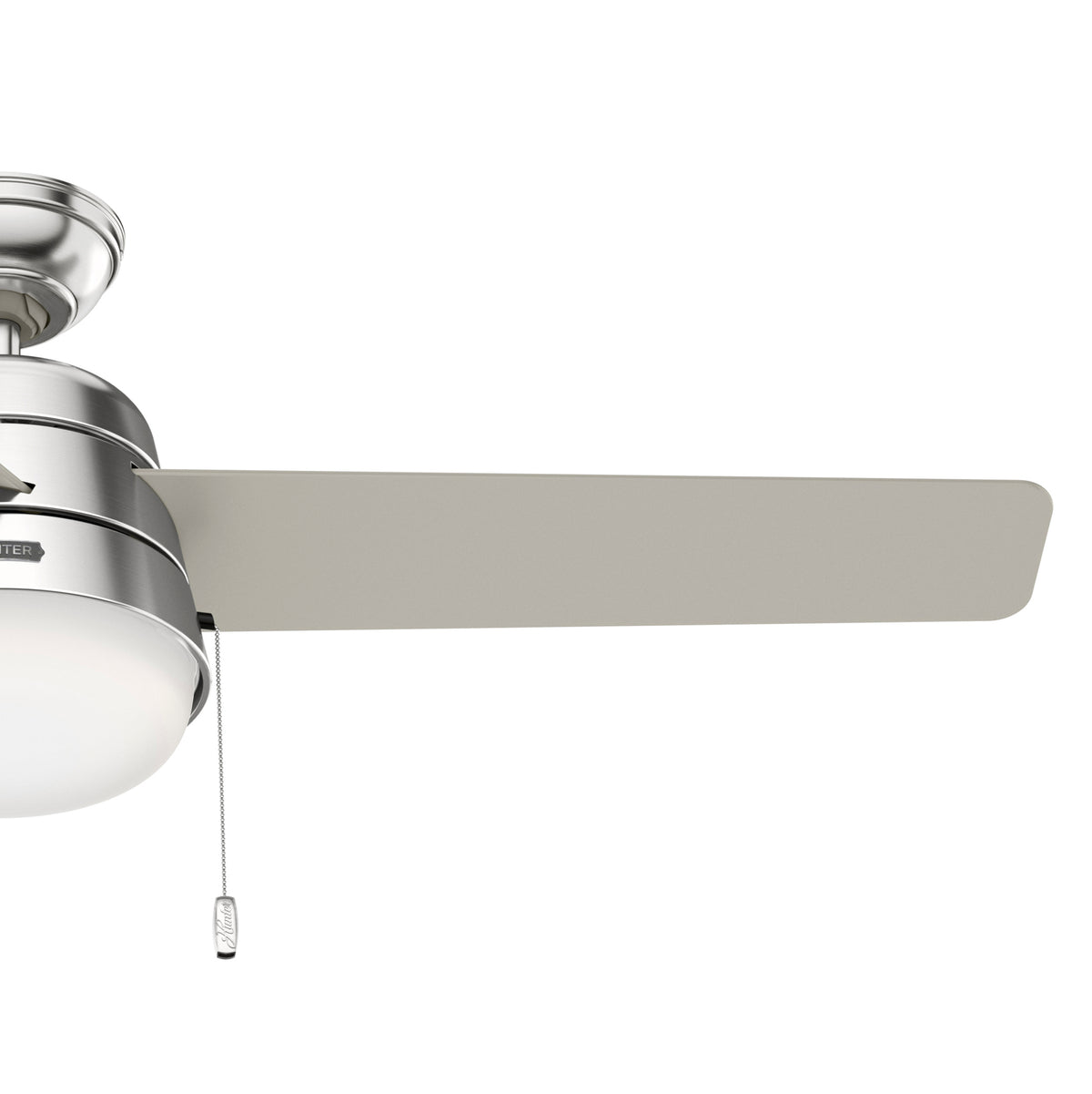 52 inch Aker Brushed Nickel Ceiling Fan with LED Light Kit and Pull Chain