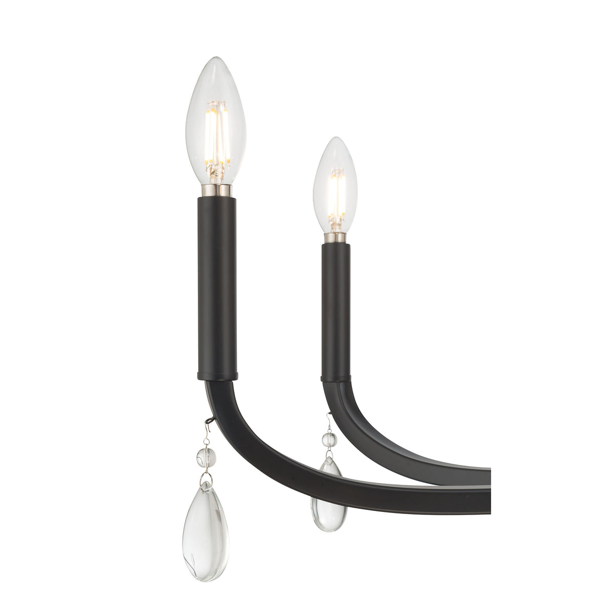 21.75'' Viremont Matte Black 8 Light Chandelier