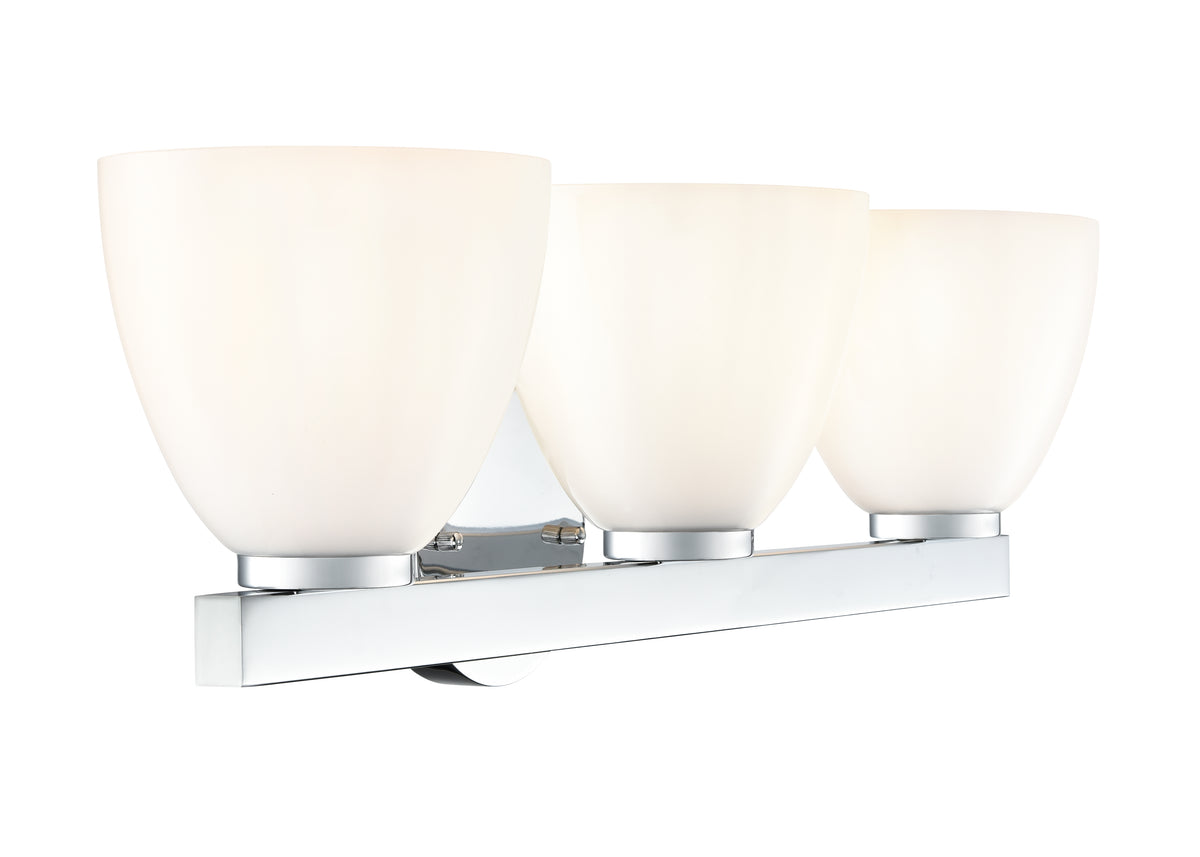 24'' Apria Polished Chrome 3 Light Bath Vanity