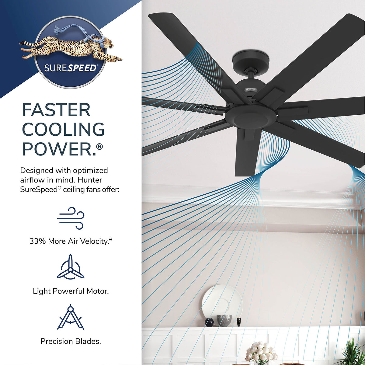60 inch Downtown ENERGY STAR® Matte White Damp Rated Ceiling Fan and Wall Control
