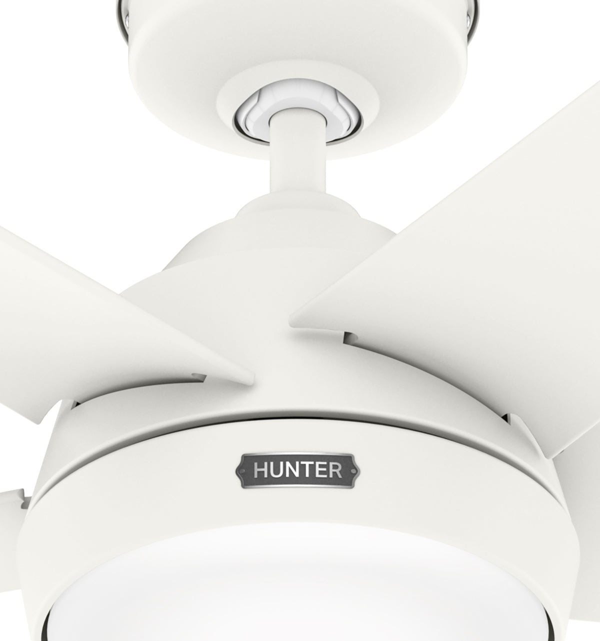 52 inch Skyflow Matte White WeatherMax Indoor / Outdoor Ceiling Fan with LED Light Kit and Wall Control
