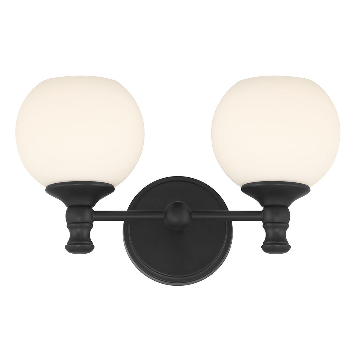 14.75'' Orlisse Matte Black 2 Light Bath Vanity
