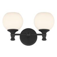 14.75'' Orlisse Matte Black 2 Light Bath Vanity