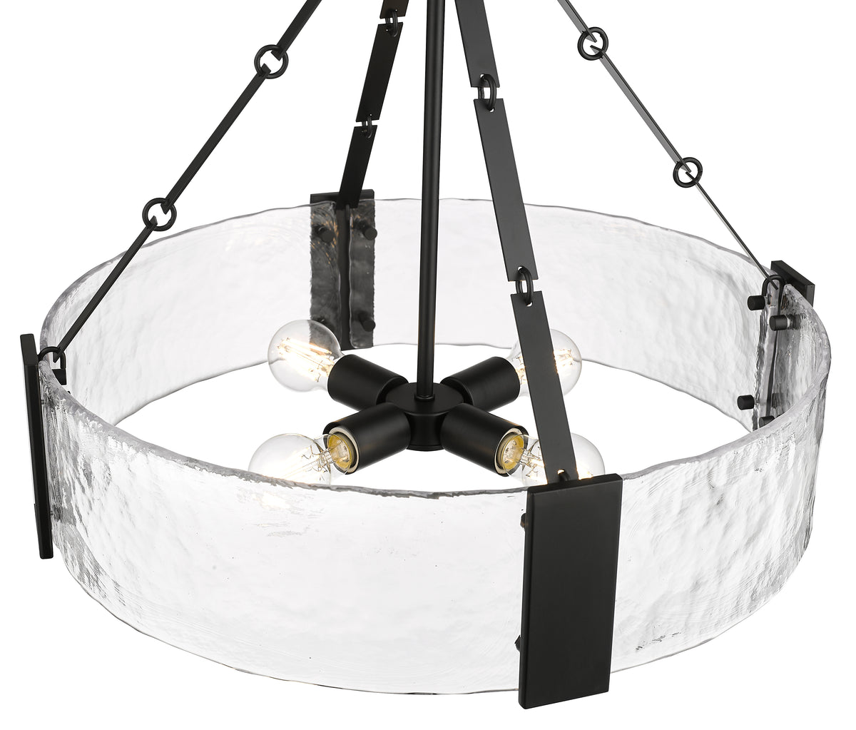 21'' Rezi Matte Black 4 Light Pendant