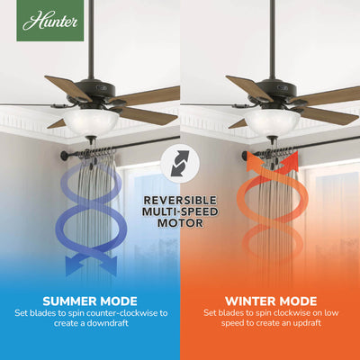 44 inch Swanson ENERGY STAR® New Bronze Ceiling Fan with LED Light Kit and Pull Chain