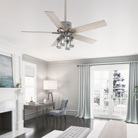 52 inch Astwood II  Brushed Nickel Ceiling Fan with LED Light Kit and Handheld Remote