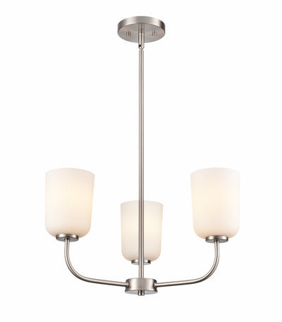 11'' Laphia Brushed Nickel 3 Light Chandelier