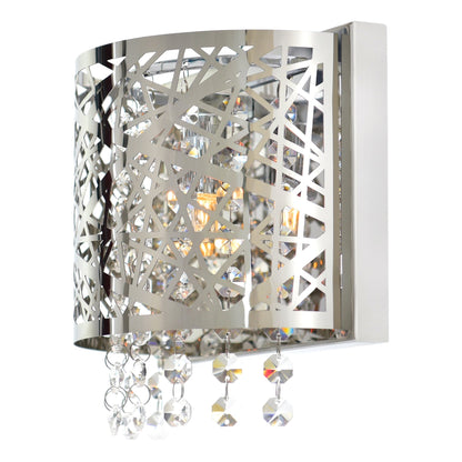 Eternity 1 Light 7in Chrome Bathroom Sconce
