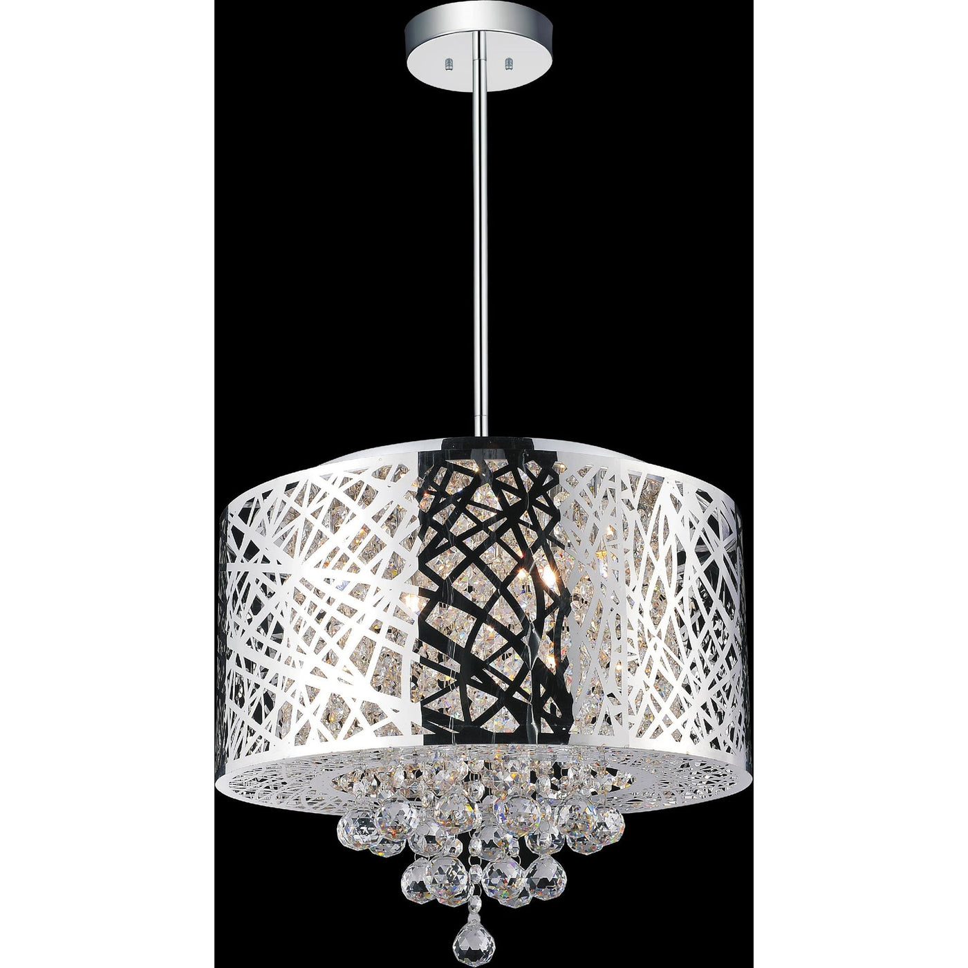 Eternity 6 Light 16in Chrome Chandelier