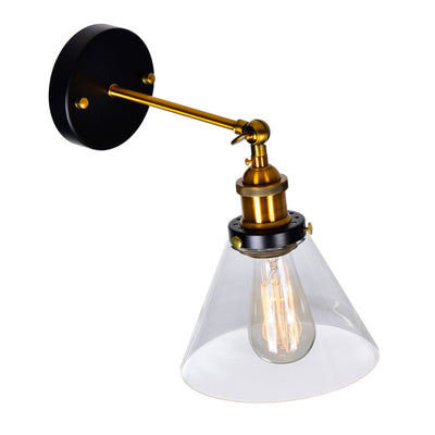 Eustis 1 Light Gold Wall Sconce Black Wall Sconce