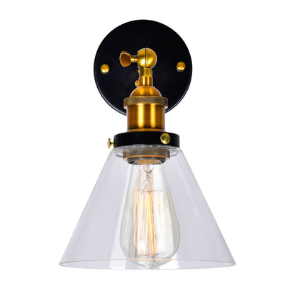 Eustis 1 Light Gold Wall Sconce Black Wall Sconce
