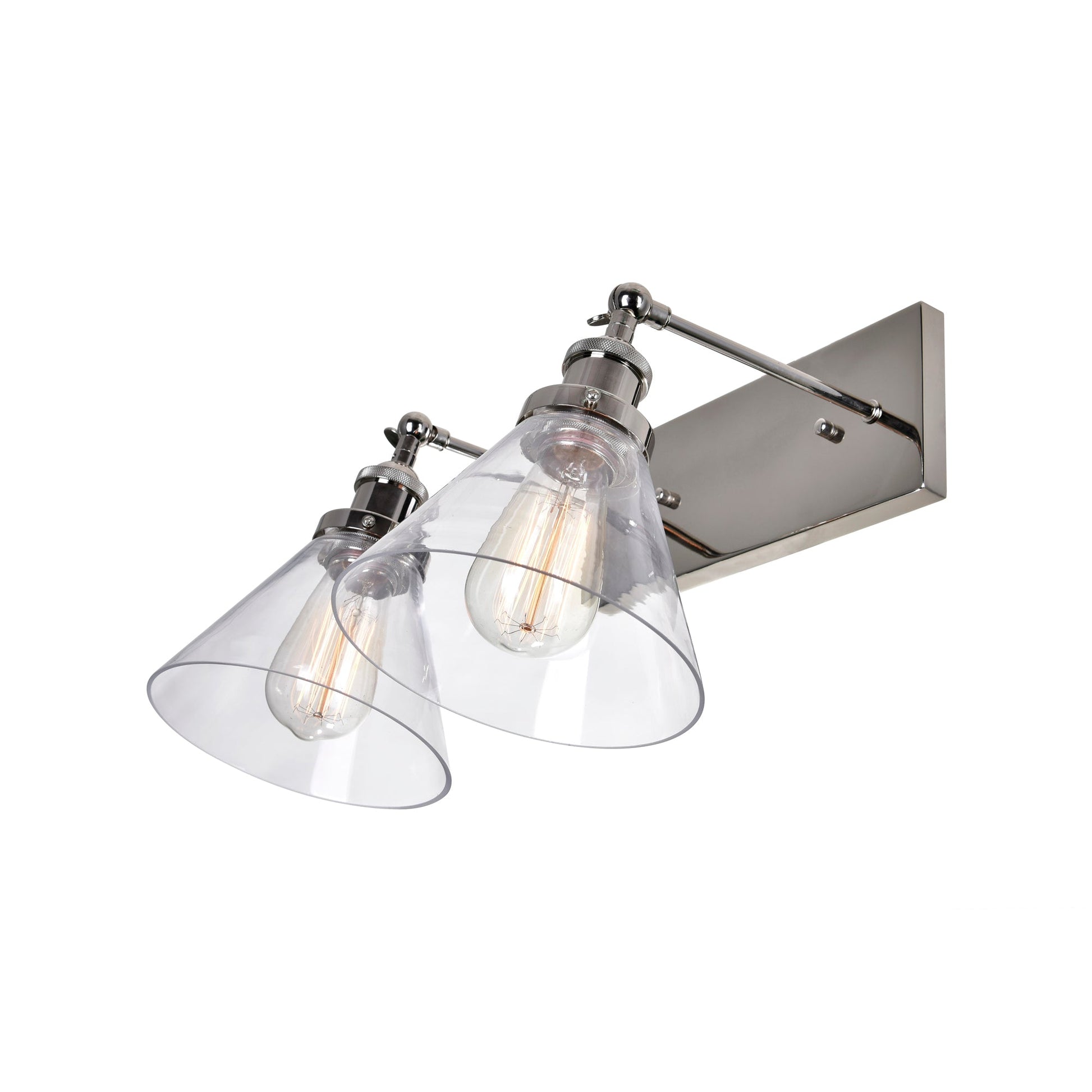 Eustis 2 Light Nickel Vanity Light