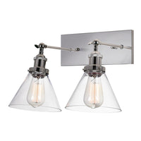 Eustis 2 Light Nickel Vanity Light