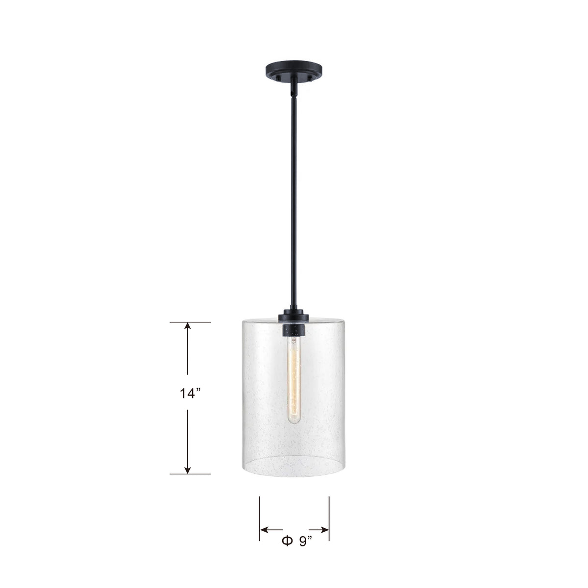 58'' Moven Matte Black 1 Light Mini Pendant