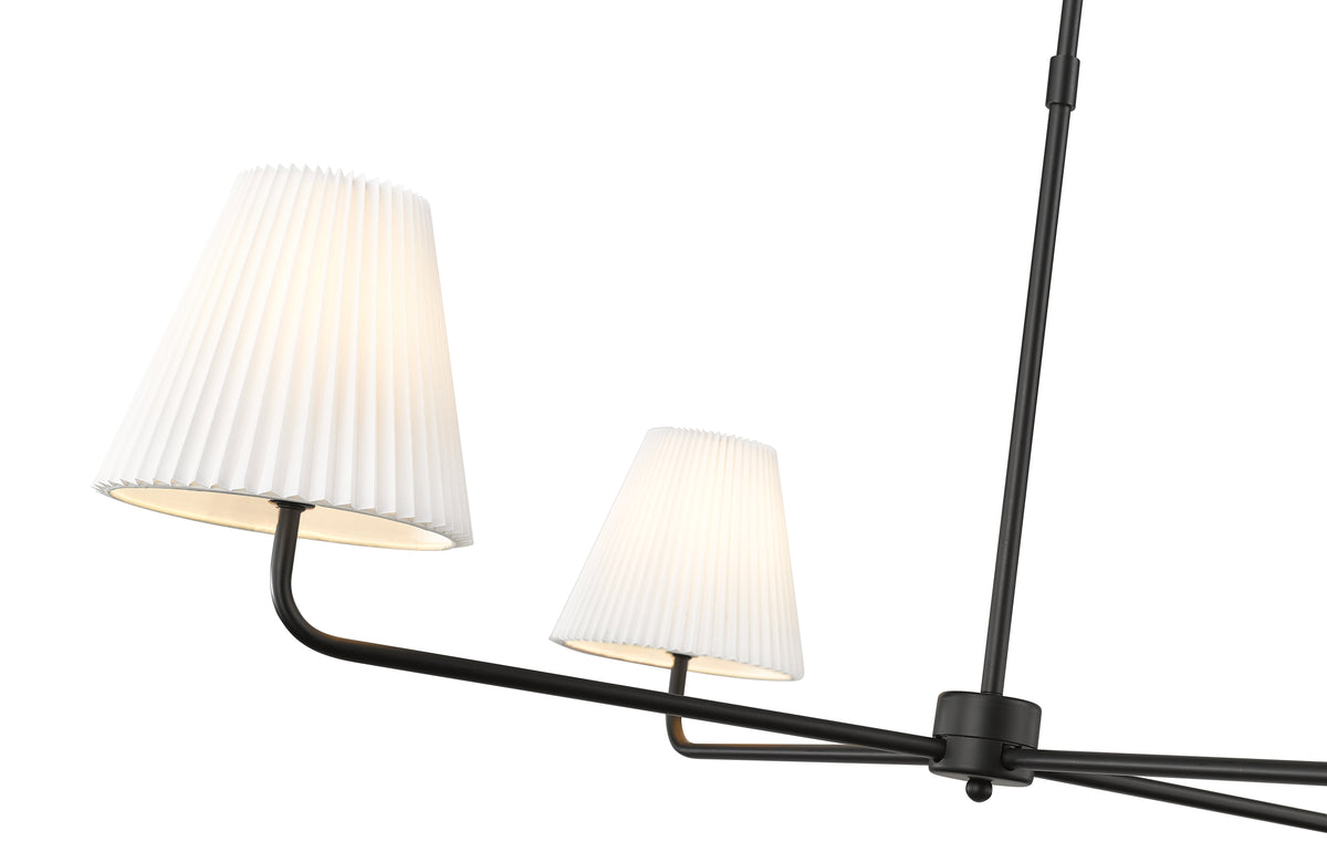17.5'' Ami Matte Black 4 Light Chandelier