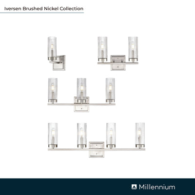 12.5'' Iversen Brushed Nickel 2 Light Bath Vanity