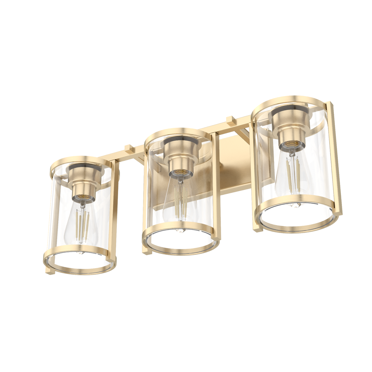 Astwood 24.25-inch 3-light Alturas Gold Vanity Light with Clear Glass