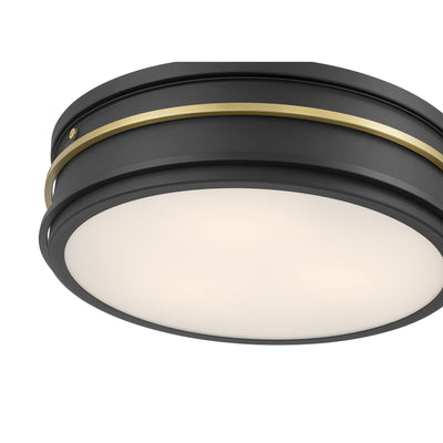 4.5'' Stralara Matte Black 3 Light Flush Mount