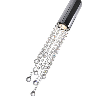 Extended 5 Light 40in Chrome Multi Light Pendant