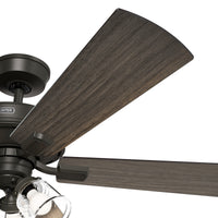 52 inch Crestfield HunterExpress Noble Bronze Ceiling Fan with LED Light Kit and Pull Chain