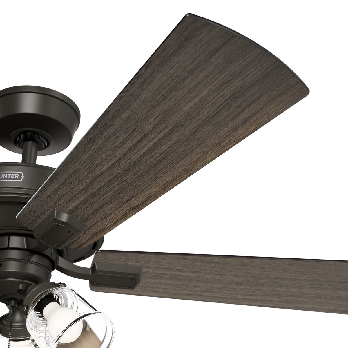 52 inch Crestfield HunterExpress Noble Bronze Ceiling Fan with LED Light Kit and Pull Chain