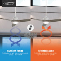 Casablanca 52 inch Wisp Fresh White LED Ceiling Fan with Handheld Remote