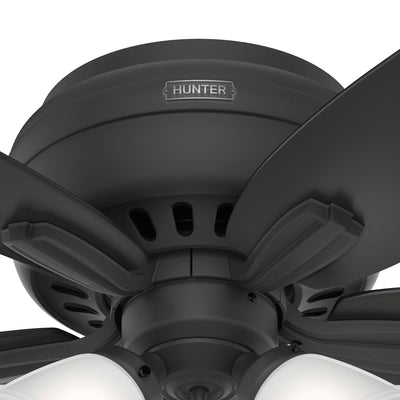 42 inch Newsome Matte Black Low Profile Ceiling Fan with LED Light Kit